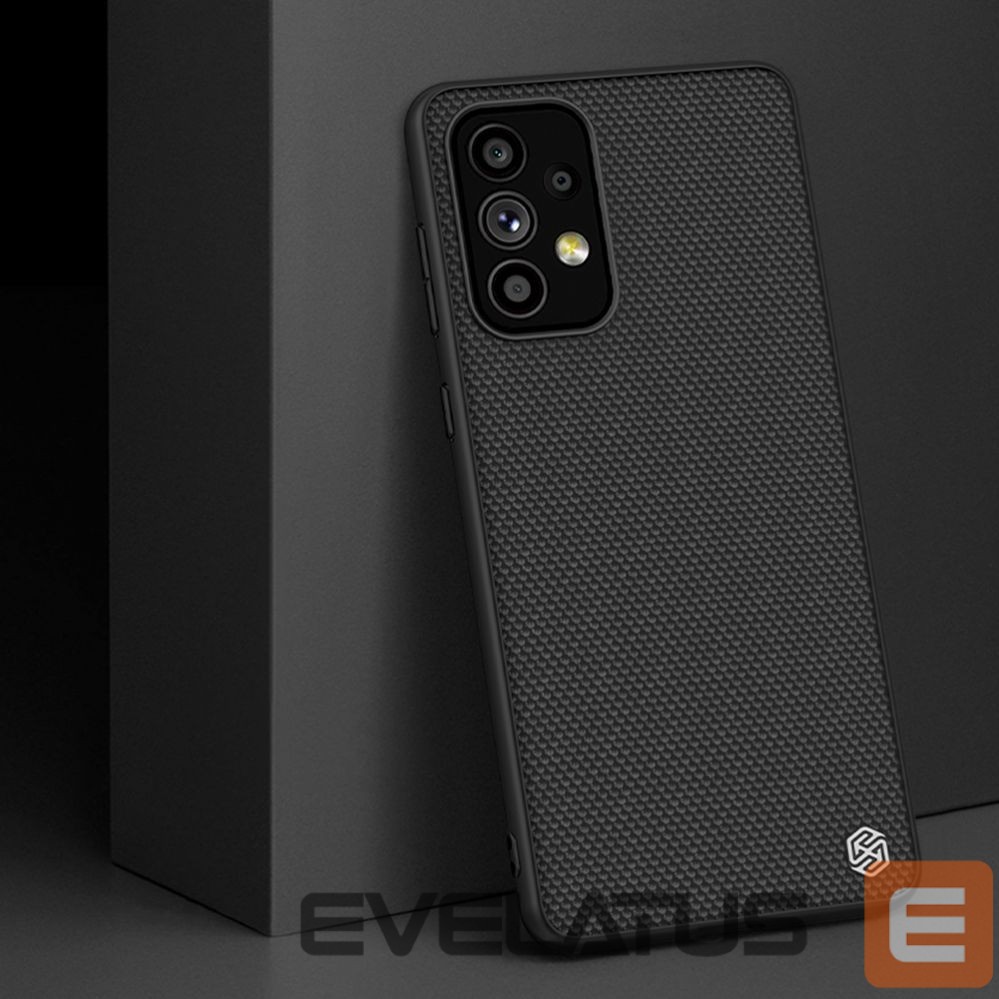 Back panel cover Nillkin Nillkin Textured Case durable reinforced case with gel frame and nylon back for Samsung Galaxy A73 black