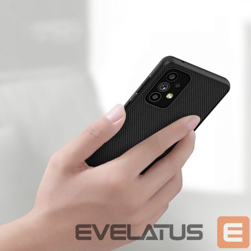 Back panel cover Nillkin Nillkin Textured Case durable reinforced case with gel frame and nylon back for Samsung Galaxy A73 black