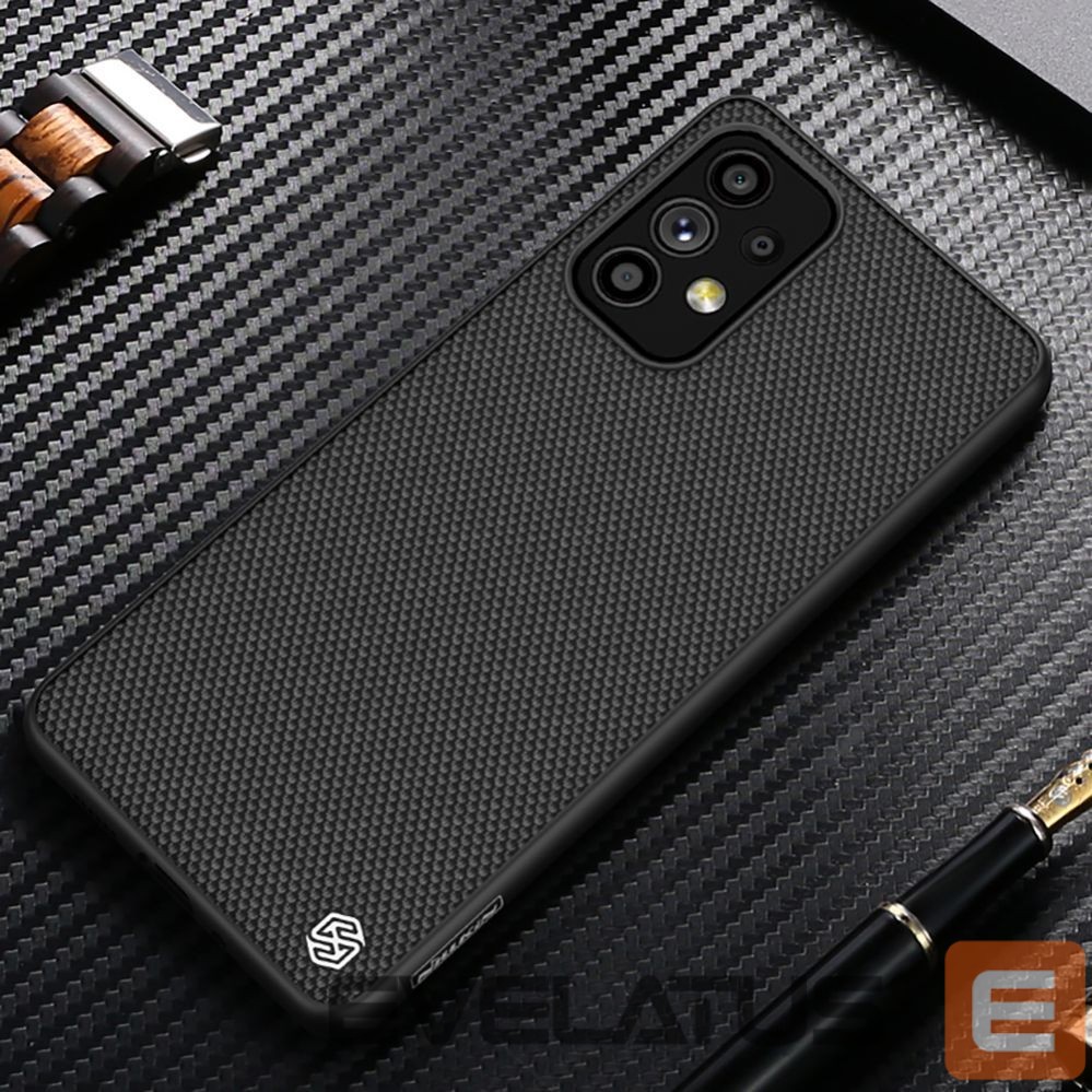 Back panel cover Nillkin Nillkin Textured Case durable reinforced case with gel frame and nylon back for Samsung Galaxy A73 black