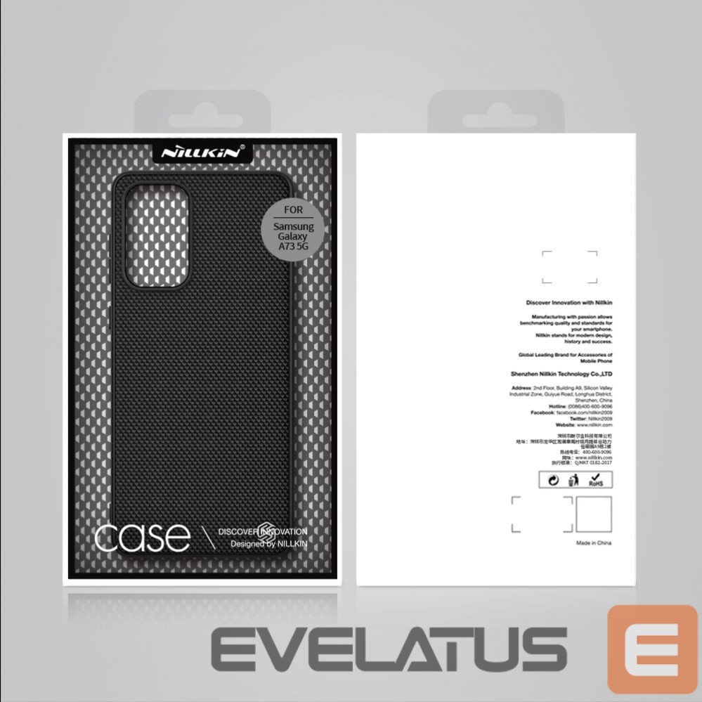 Back panel cover Nillkin Nillkin Textured Case durable reinforced case with gel frame and nylon back for Samsung Galaxy A73 black