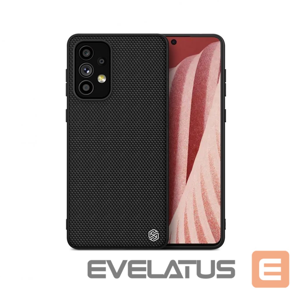 Back panel cover Nillkin Nillkin Textured Case durable reinforced case with gel frame and nylon back for Samsung Galaxy A73 black