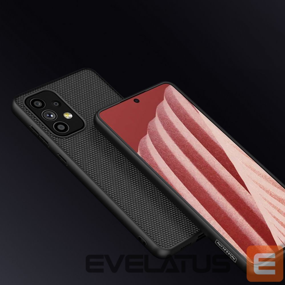 Back panel cover Nillkin Nillkin Textured Case durable reinforced case with gel frame and nylon back for Samsung Galaxy A73 black