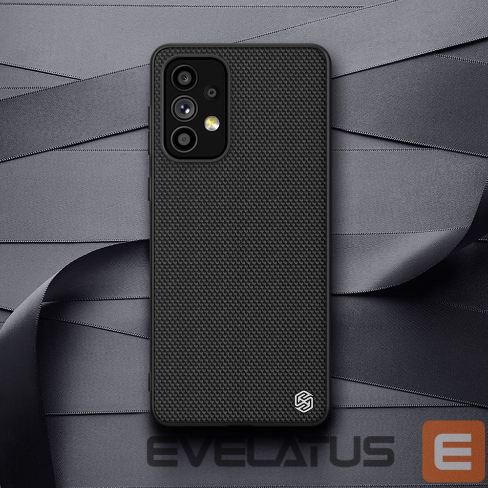 Back panel cover Nillkin Nillkin Textured Case durable reinforced case with gel frame and nylon back for Samsung Galaxy A73 black