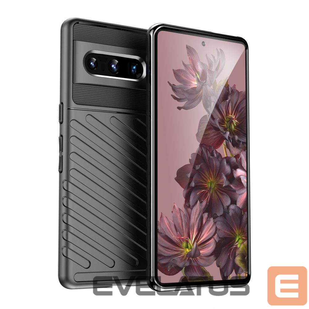 Back panel cover Hurtel Thunder Case flexible armored cover for Google Pixel 7 Pro black