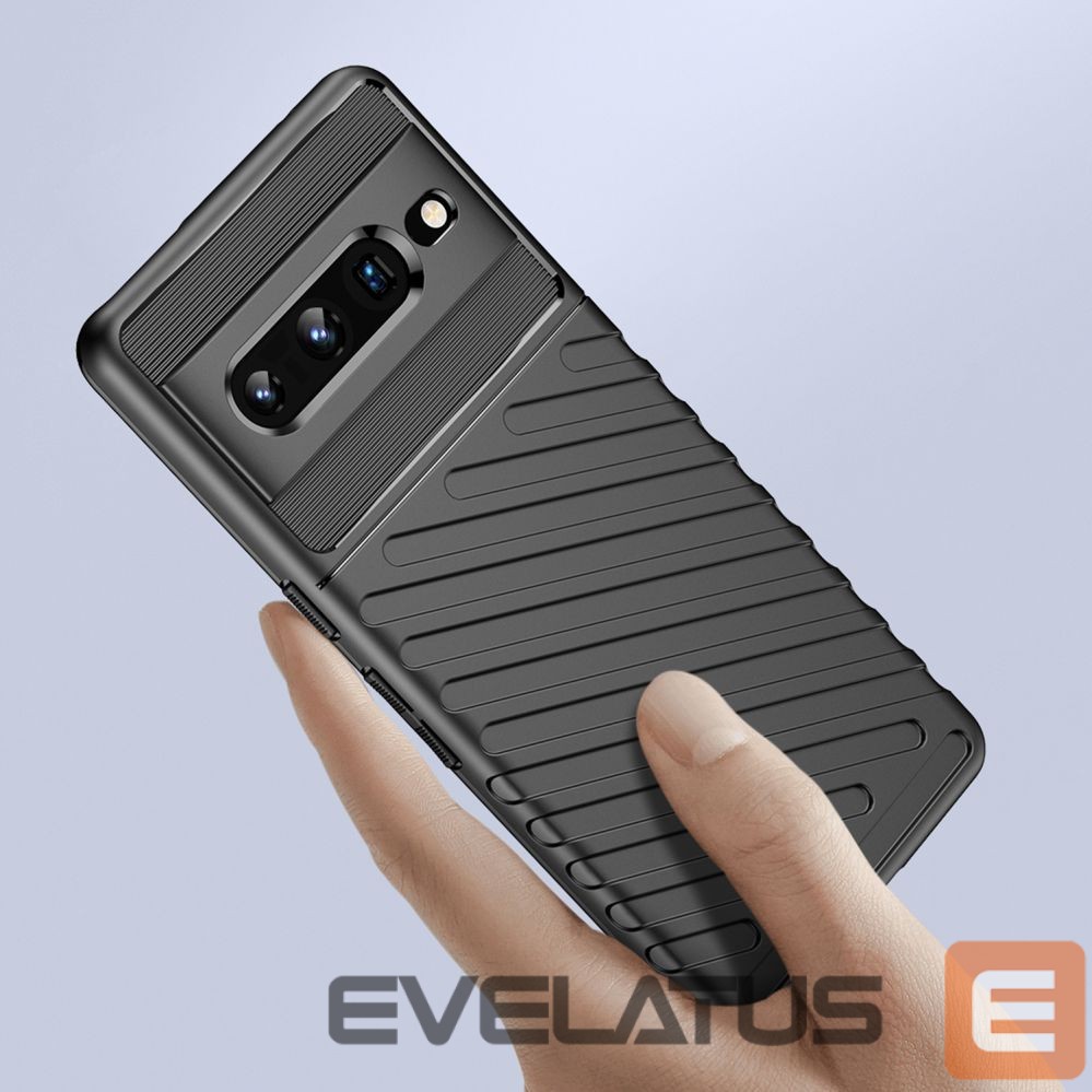 Back panel cover Hurtel Thunder Case flexible armored cover for Google Pixel 7 Pro black