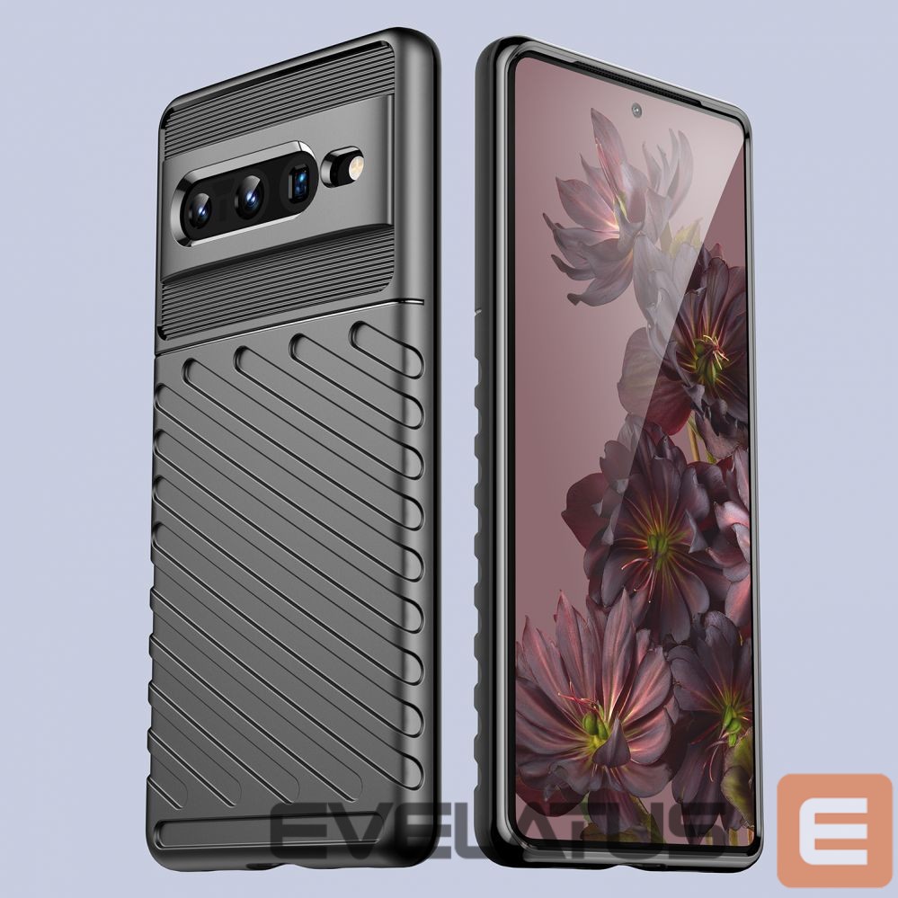 Back panel cover Hurtel Thunder Case flexible armored cover for Google Pixel 7 Pro black