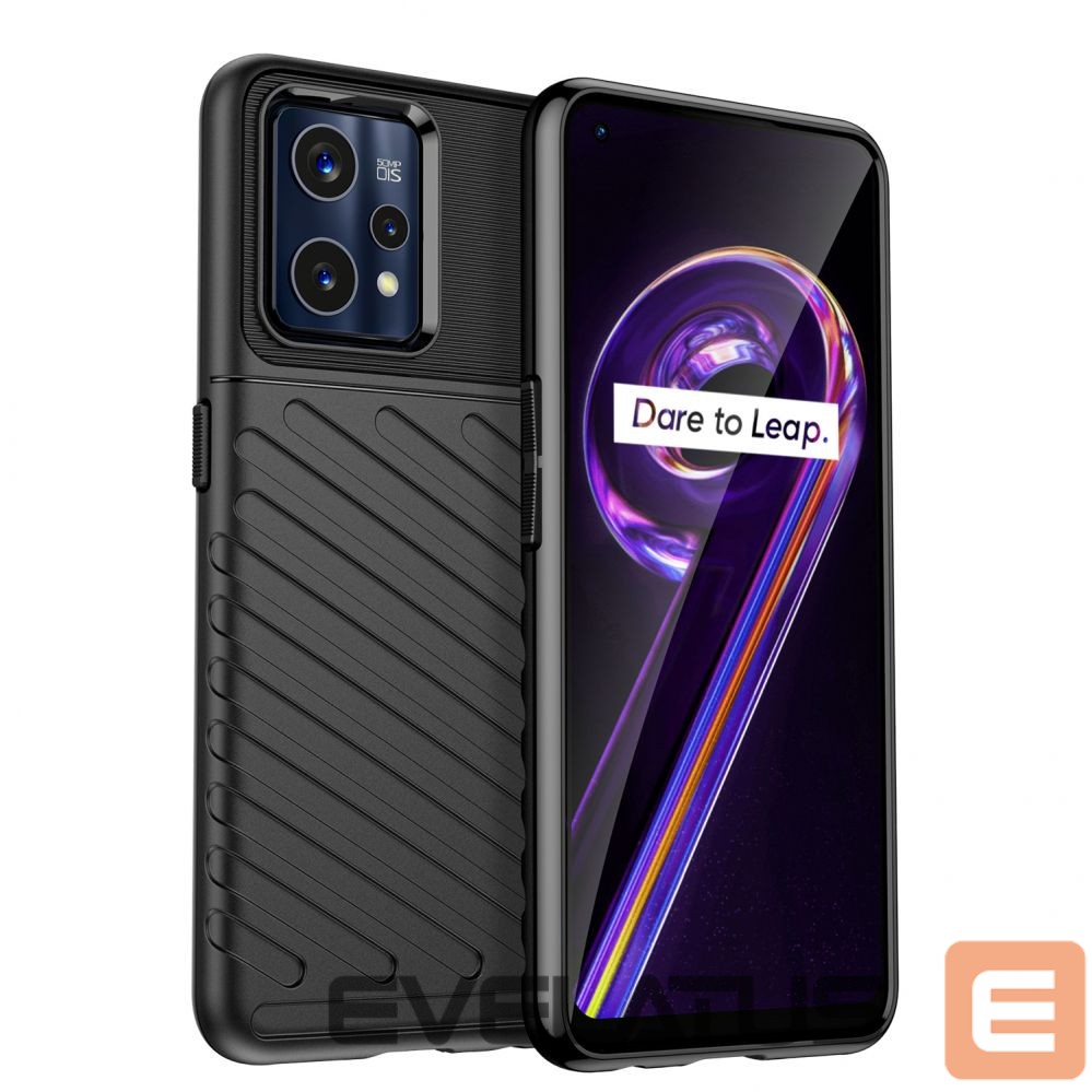 Back panel cover Hurtel Thunder Case Flexible armored cover for Realme 9 Pro + (9 Pro Plus) black