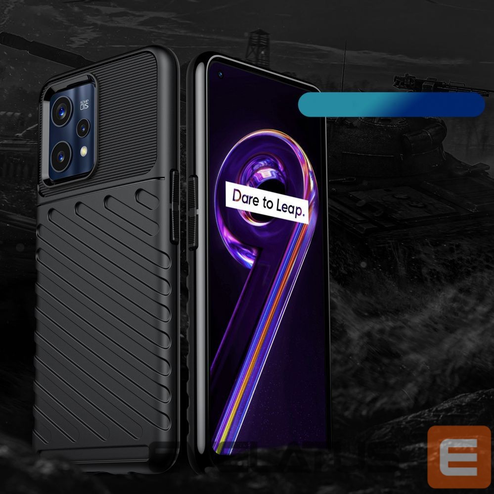 Back panel cover Hurtel Thunder Case Flexible armored cover for Realme 9 Pro + (9 Pro Plus) black