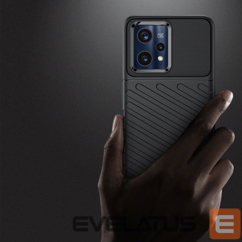 Back panel cover Hurtel Thunder Case Flexible armored cover for Realme 9 Pro + (9 Pro Plus) black