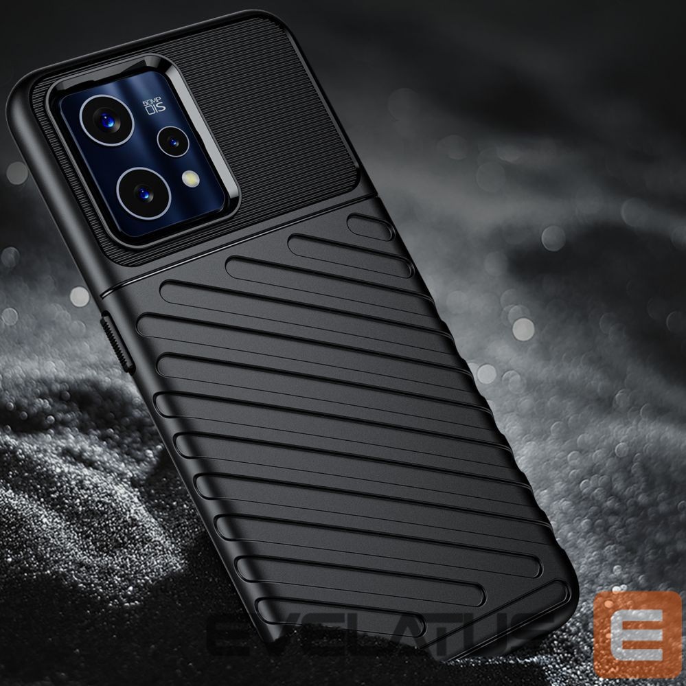 Back panel cover Hurtel Thunder Case Flexible armored cover for Realme 9 Pro + (9 Pro Plus) black
