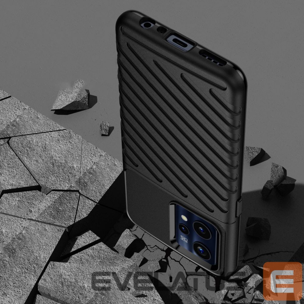 Back panel cover Hurtel Thunder Case Flexible armored cover for Realme 9 Pro + (9 Pro Plus) black
