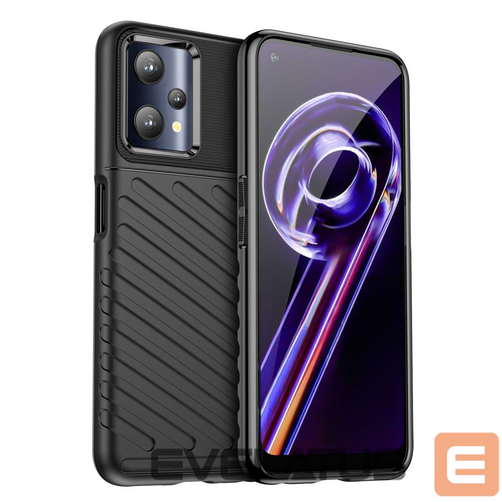 Back panel cover Hurtel Thunder Case flexible armored cover Realme 9 Pro black