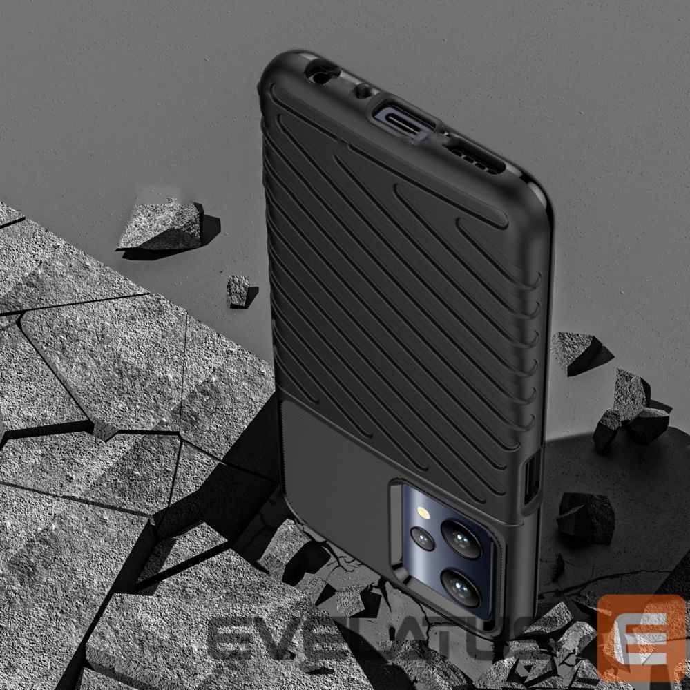 Back panel cover Hurtel Thunder Case flexible armored cover Realme 9 Pro black