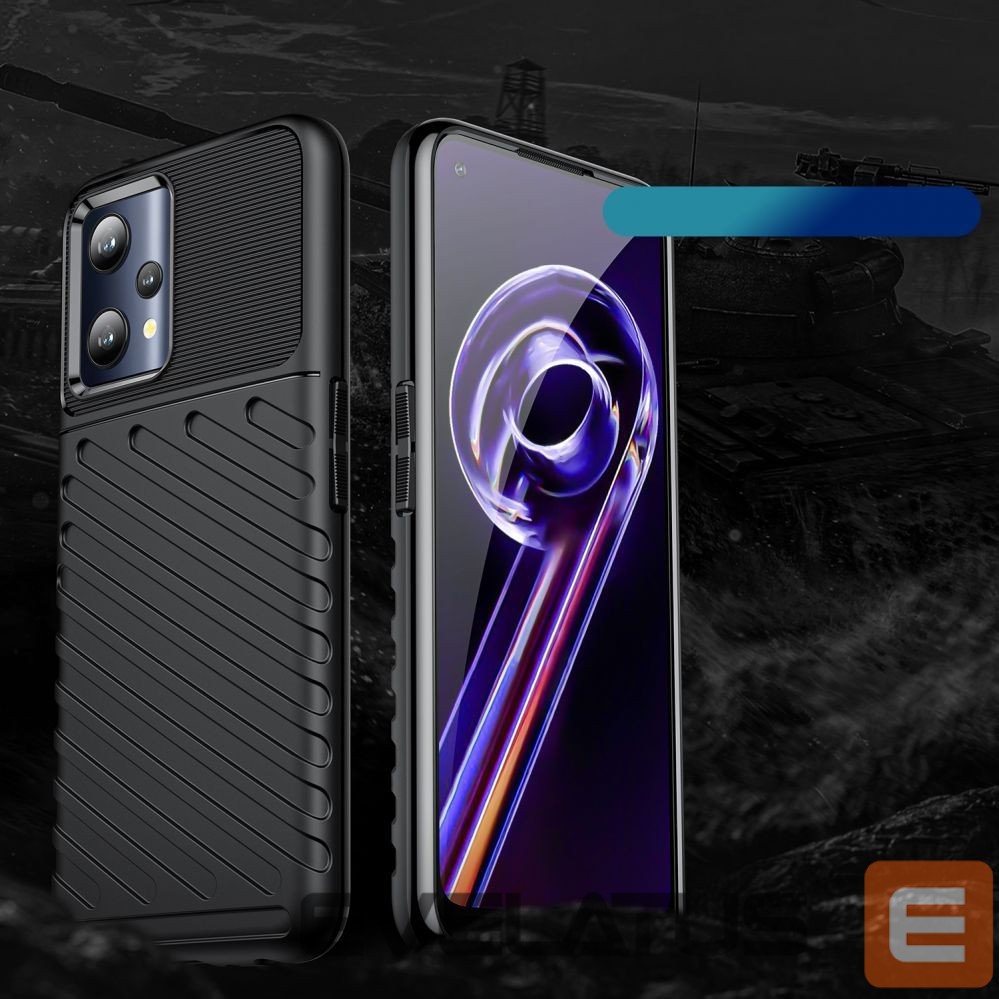 Back panel cover Hurtel Thunder Case flexible armored cover Realme 9 Pro black
