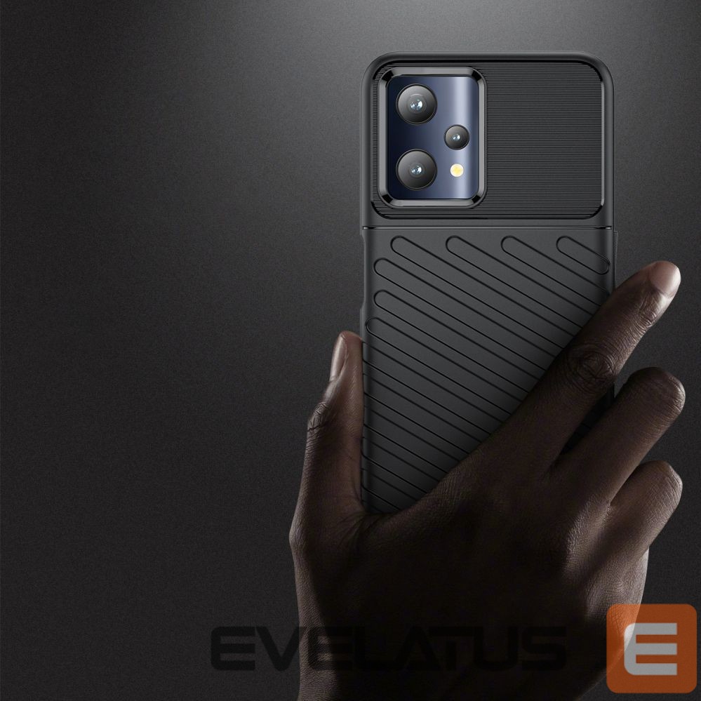 Back panel cover Hurtel Thunder Case flexible armored cover Realme 9 Pro black