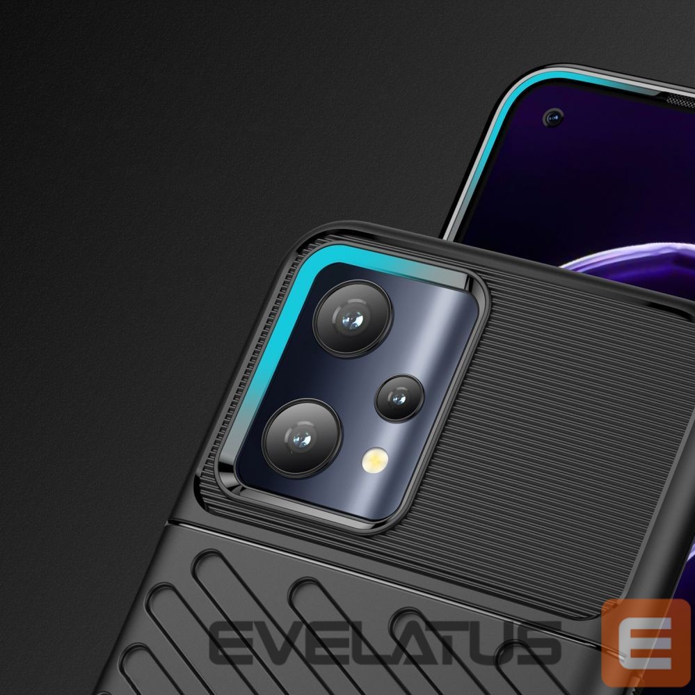 Back panel cover Hurtel Thunder Case flexible armored cover Realme 9 Pro black
