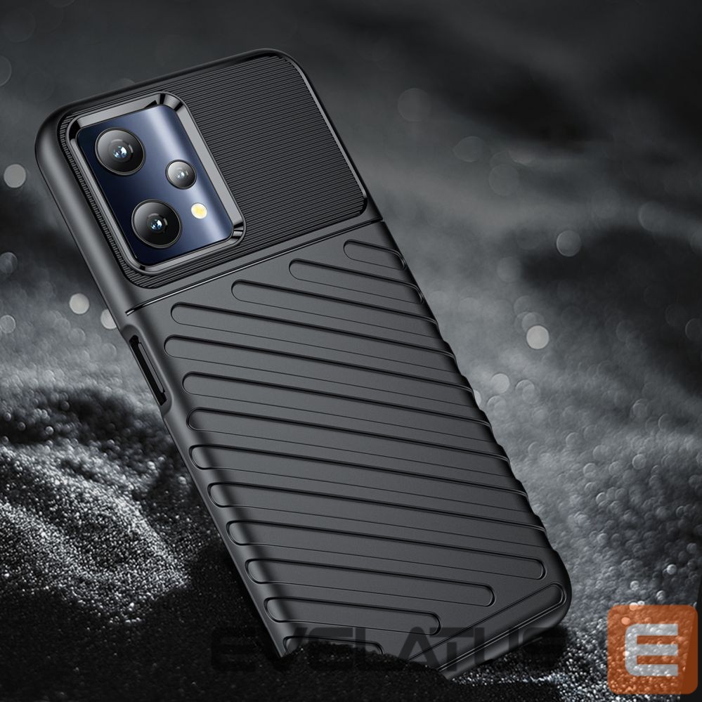 Back panel cover Hurtel Thunder Case flexible armored cover Realme 9 Pro black