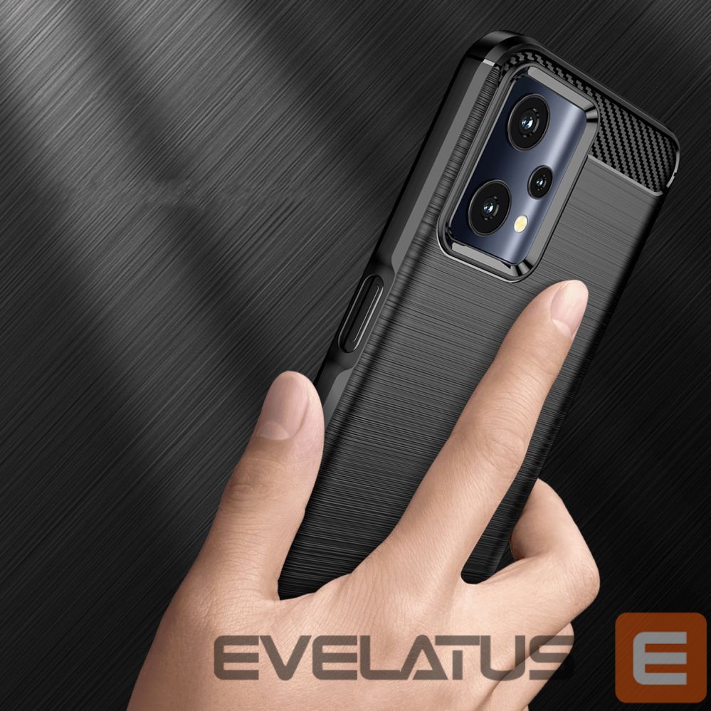 Back panel cover Hurtel Carbon Case Flexible Cover Realme 9 Pro black