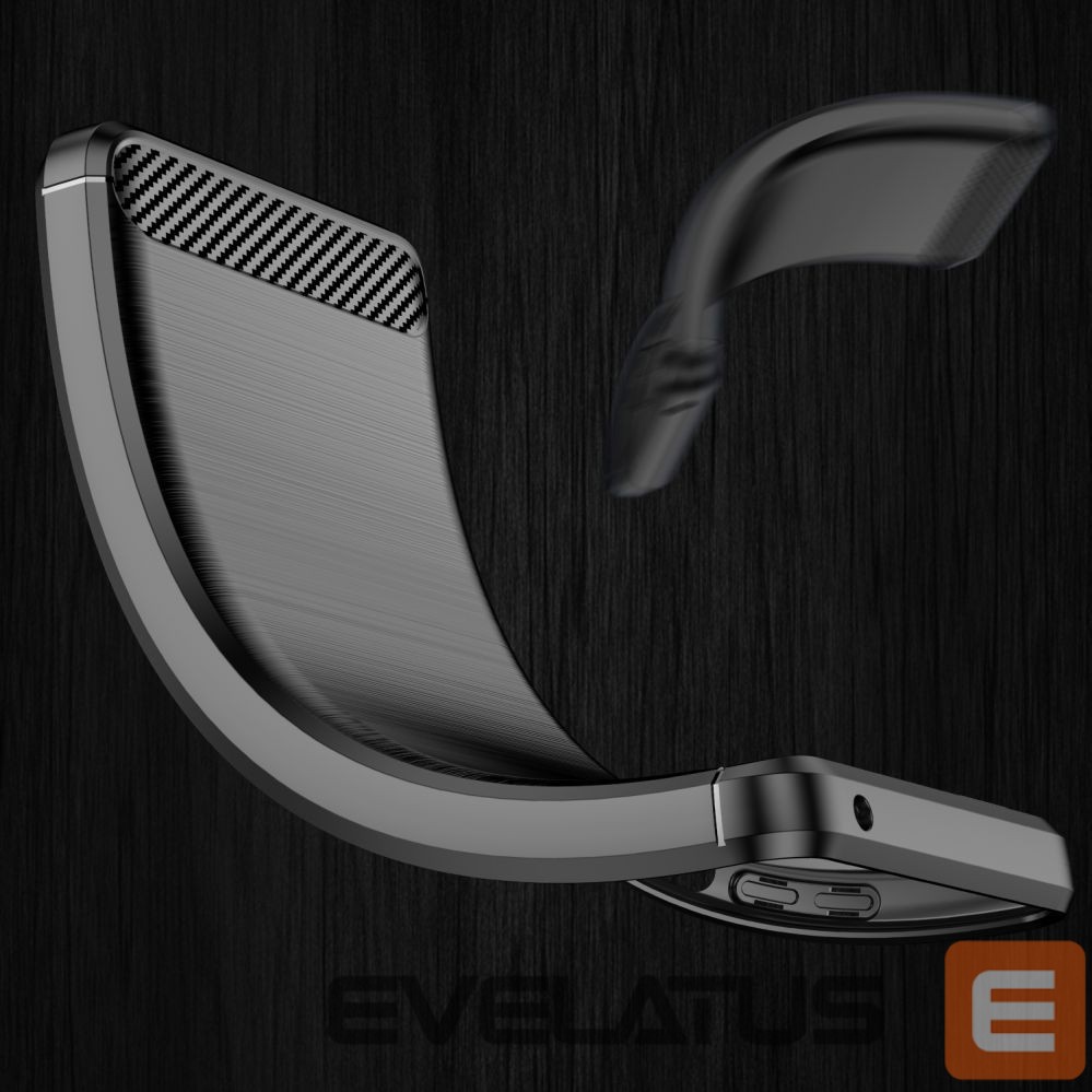Back panel cover Hurtel Carbon Case Flexible Cover Realme 9 Pro black