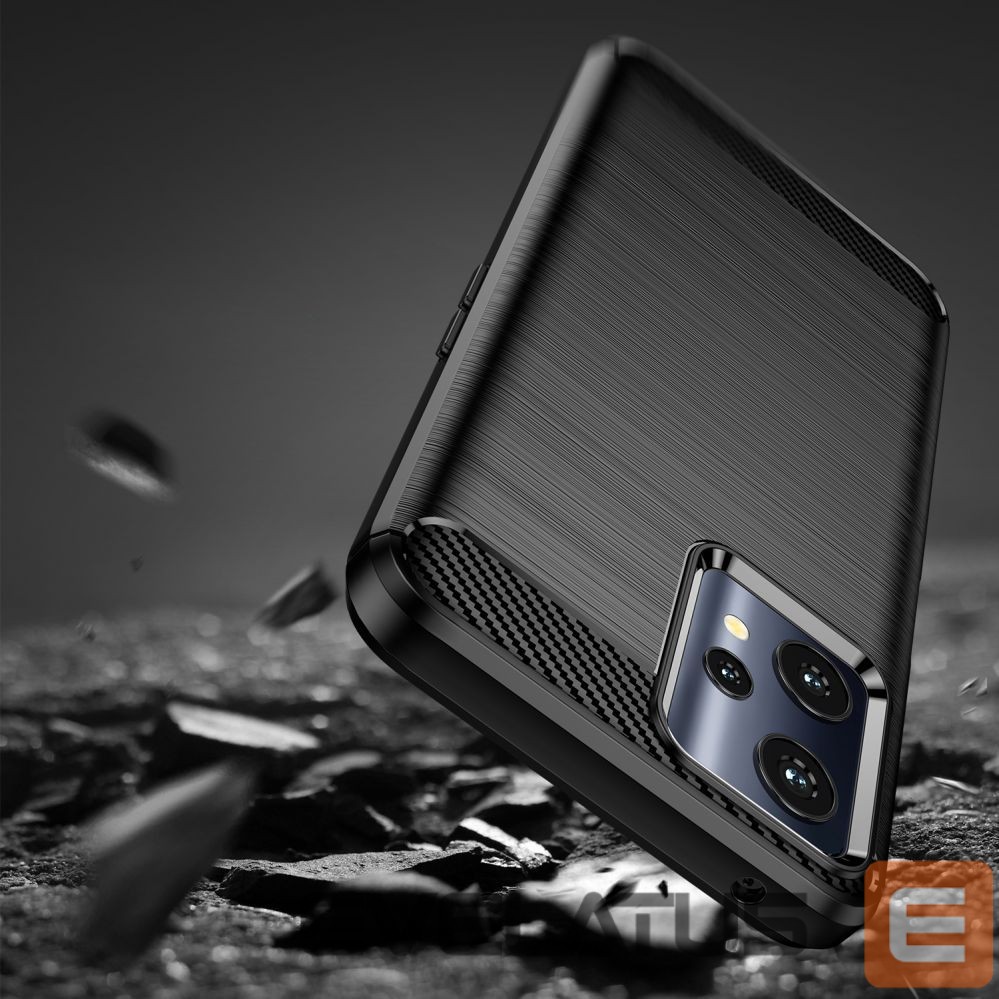 Back panel cover Hurtel Carbon Case Flexible Cover Realme 9 Pro black