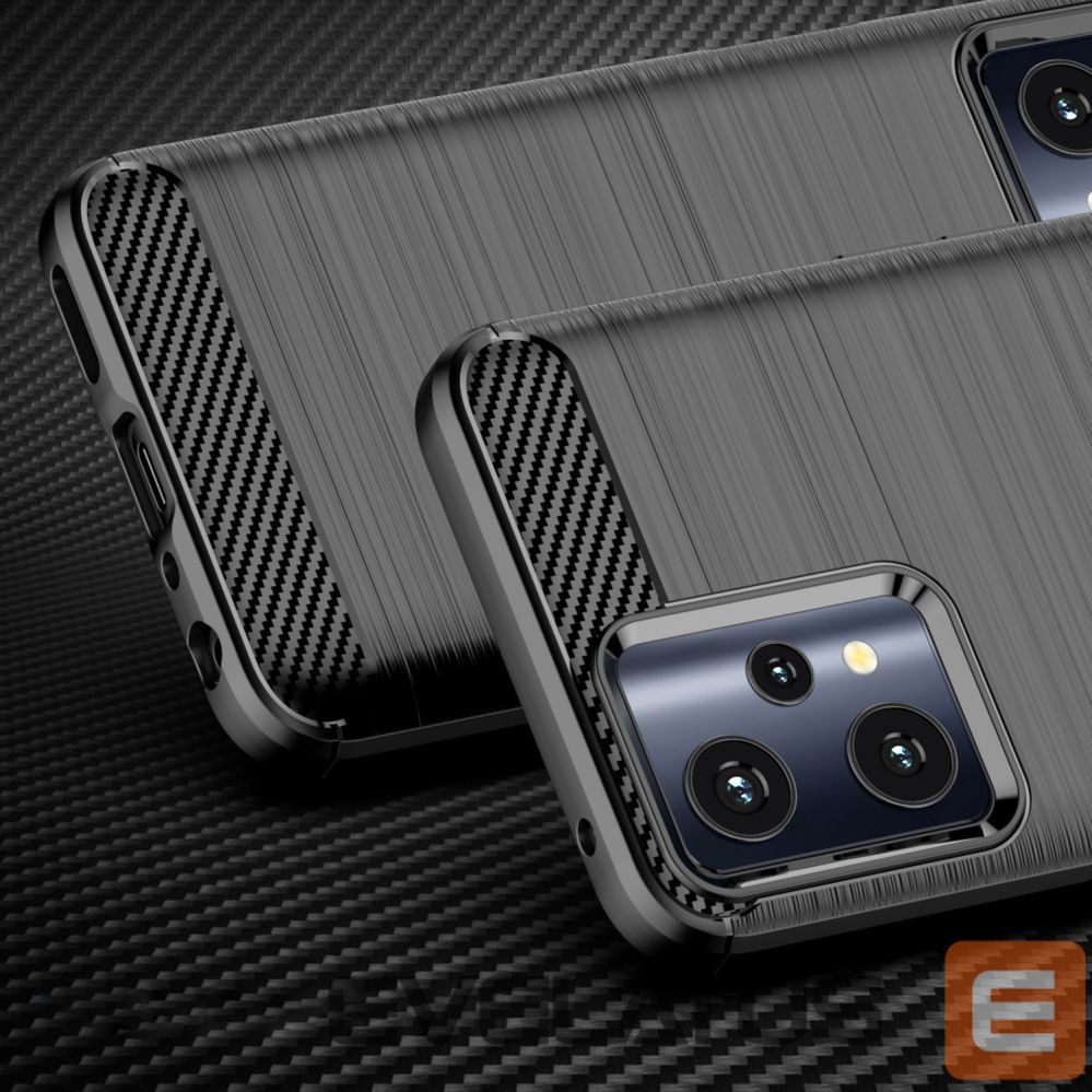 Back panel cover Hurtel Carbon Case Flexible Cover Realme 9 Pro black