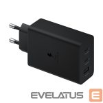 Adapter Samsung  Samsung charger 2x USB Type C / USB PPS, Power Delivery PD 65W, QC 3.0, AFC, FCP black (EP-T6530NBEGEU)