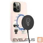 Back panel cover Karl Lagerfeld  Karl Lagerfeld Silicone Ikonik Karl&Choupette MagSafe Case for iPhone 13 Pro Max - Light Pink 