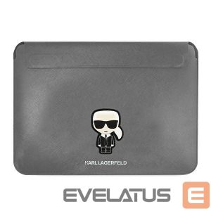 Back panel cover Karl Lagerfeld  Karl Lagerfeld Saffiano Ikonik Karl case for a 16" laptop - silver 
