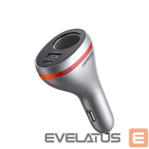 Auto charger Ugreen  USB Type C / USB QC PD 24W car charger with 12V cigarette lighter socket silver (CD204) 
