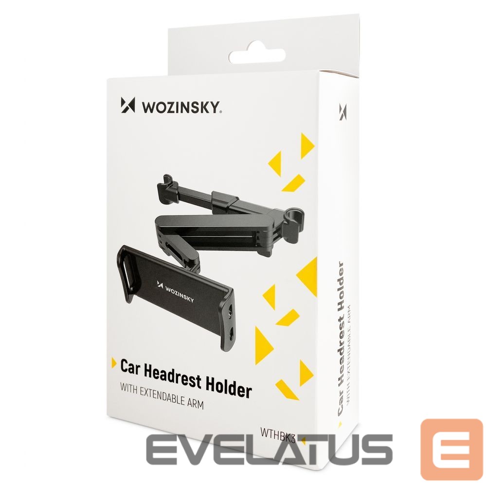 Auto holder Wozinsky Wozinsky Adjustable Headrest Holder for Tablet or Phone Black (WTHBK3)