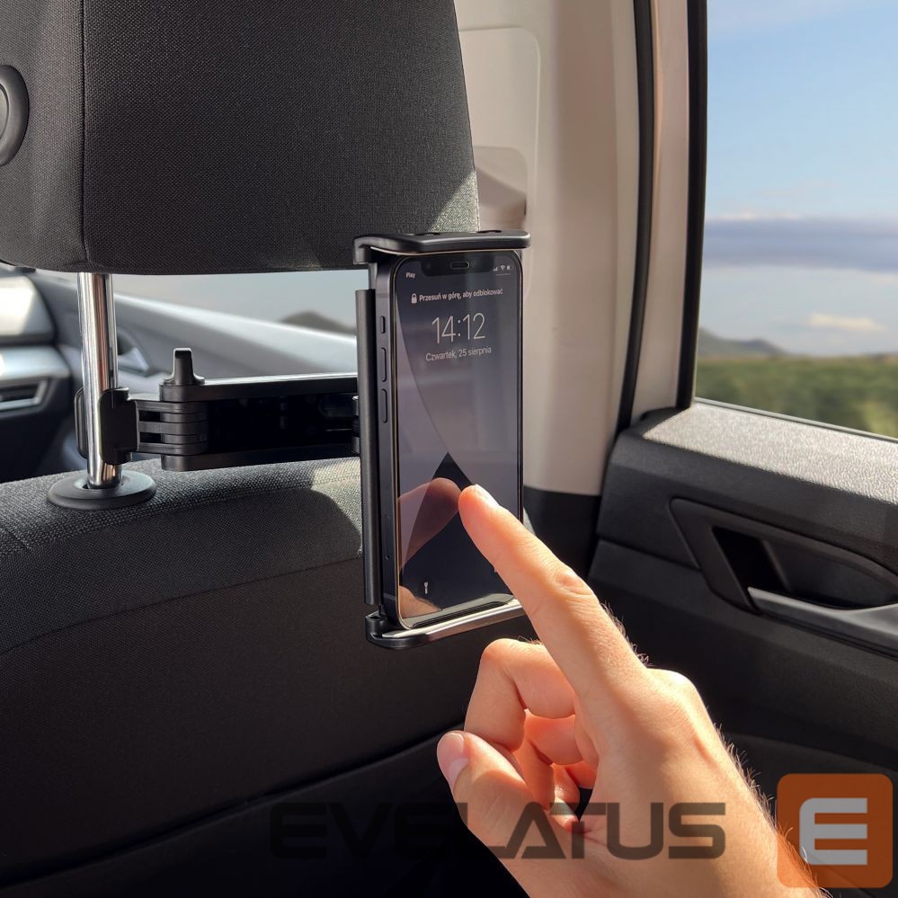 Auto holder Wozinsky Wozinsky Adjustable Headrest Holder for Tablet or Phone Black (WTHBK3)
