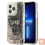 Back panel cover Karl Lagerfeld  Karl Lagerfeld Liquid Glitter Gatsby Case for iPhone 13 Pro / iPhone 13 - Black 