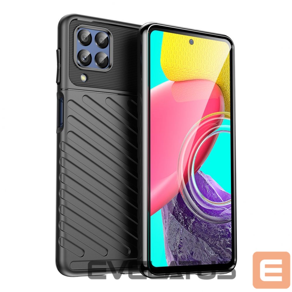 Back panel cover Hurtel Thunder Case flexible armored cover for Samsung Galaxy M53 5G black