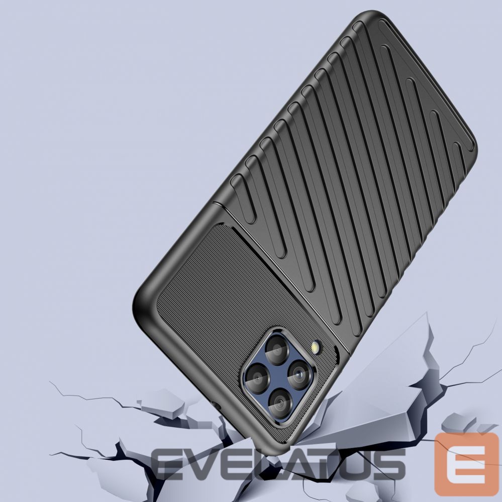 Back panel cover Hurtel Thunder Case flexible armored cover for Samsung Galaxy M53 5G black