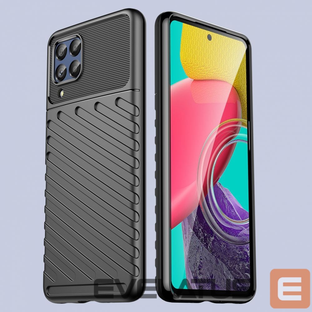 Back panel cover Hurtel Thunder Case flexible armored cover for Samsung Galaxy M53 5G black