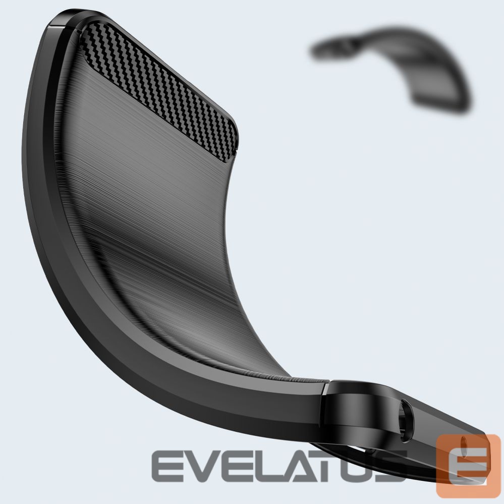 Back panel cover Hurtel Carbon Case Flexible Cover Sleeve Motorola Moto G Play 2022 black