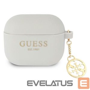 Back panel cover Guess  Guess GUA3LSC4EG AirPods 3 cover grey/grey Silicone Charm 4G Collection