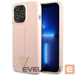 Back panel cover Guess  Guess GUHCP13LSLTGP iPhone 13 Pro / 13 6.1" pink/pink hardcase Silicone Triangle 