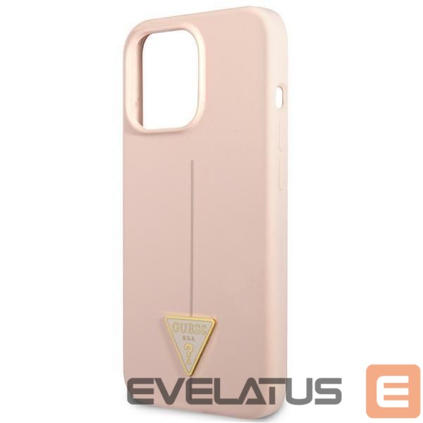 Back panel cover Guess Guess GUHCP13LSLTGP iPhone 13 Pro / 13 6.1" pink/pink hardcase Silicone Triangle