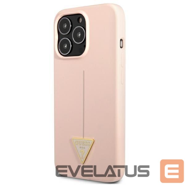 Back panel cover Guess Guess GUHCP13LSLTGP iPhone 13 Pro / 13 6.1" pink/pink hardcase Silicone Triangle