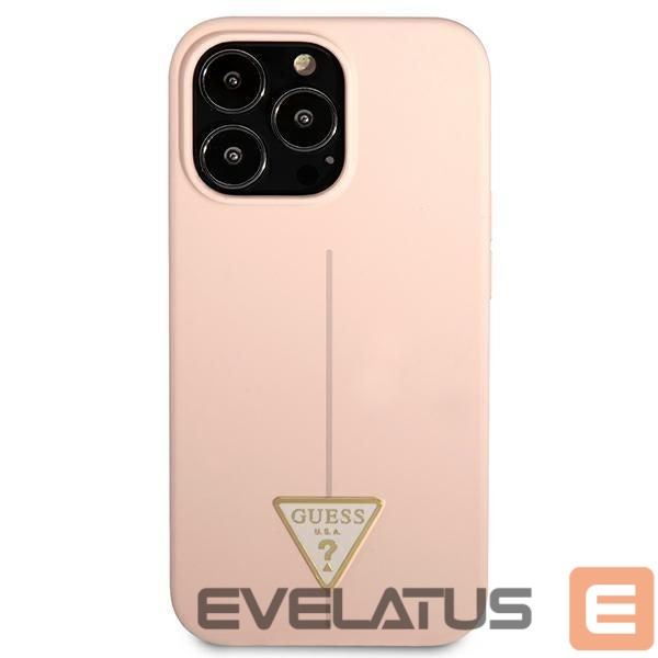 Back panel cover Guess Guess GUHCP13LSLTGP iPhone 13 Pro / 13 6.1" pink/pink hardcase Silicone Triangle
