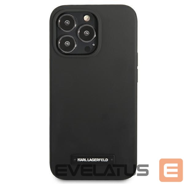 Back panel cover Karl Lagerfeld Karl Lagerfeld KLHCP13LSLMP1K iPhone 13 Pro / 13 6,1" hardcase czarny/black Silicone Plaque