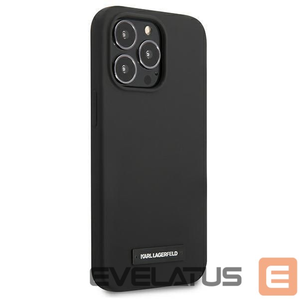 Back panel cover Karl Lagerfeld Karl Lagerfeld KLHCP13LSLMP1K iPhone 13 Pro / 13 6,1" hardcase czarny/black Silicone Plaque