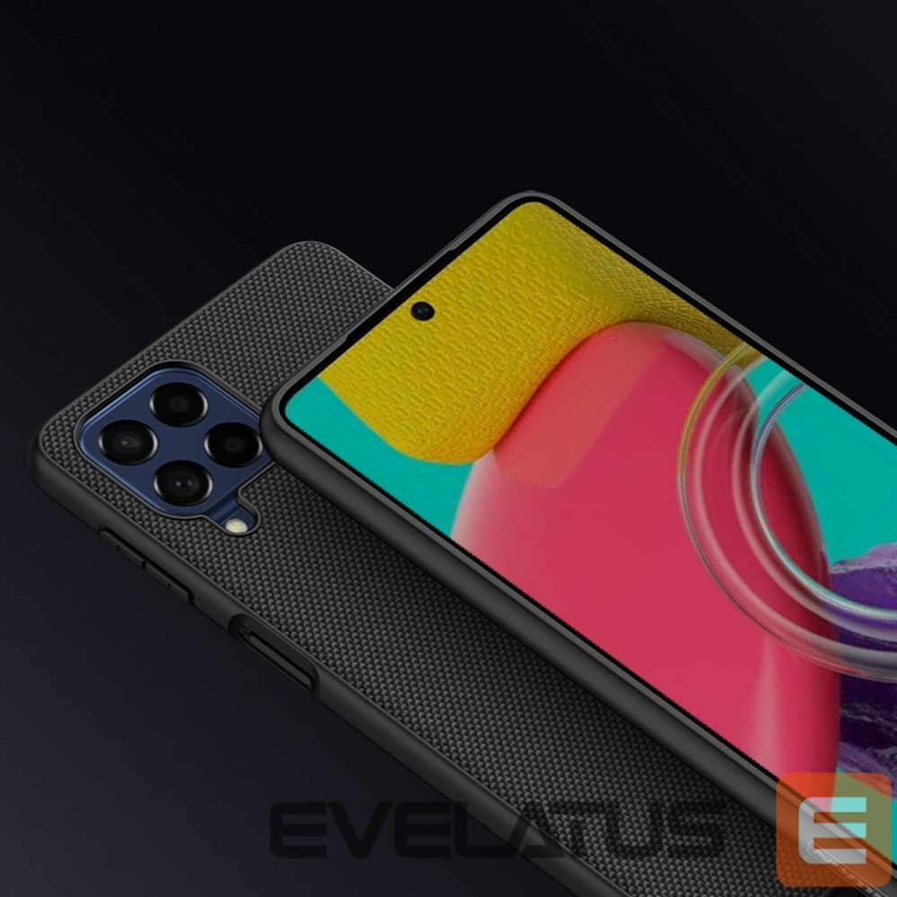 Back panel cover Nillkin Nillkin Textured Case durable reinforced case with gel frame and nylon back for Samsung Galaxy M53 5G black