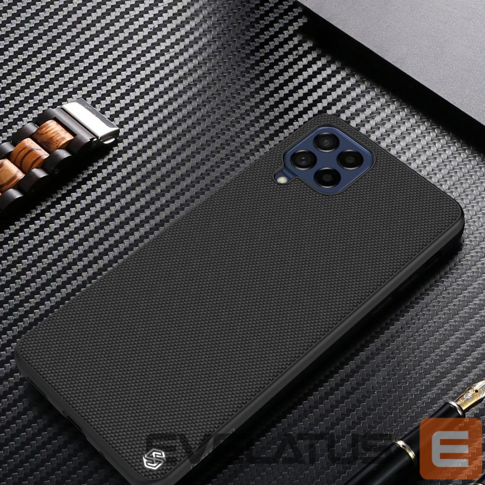 Back panel cover Nillkin Nillkin Textured Case durable reinforced case with gel frame and nylon back for Samsung Galaxy M53 5G black