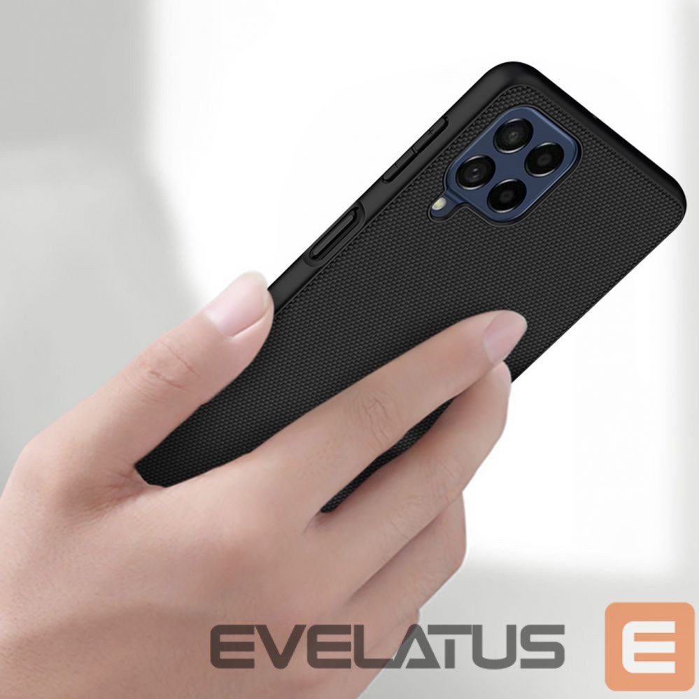 Back panel cover Nillkin Nillkin Textured Case durable reinforced case with gel frame and nylon back for Samsung Galaxy M53 5G black