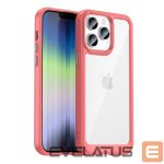 Back panel cover Hurtel  Outer Space Case iPhone 14 Pro Max hard cover with a gel frame red 