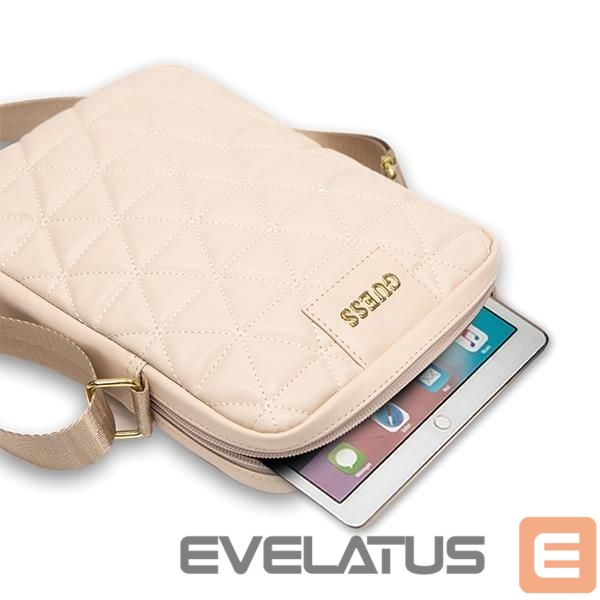 Back panel cover Guess Guess Bag GUTB10QLPK 10" pink/pink Quilted Tablet Bag