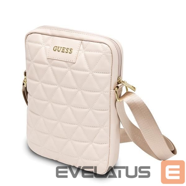 Back panel cover Guess Guess Bag GUTB10QLPK 10" pink/pink Quilted Tablet Bag