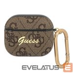 Back panel cover Guess  Guess GUA34GSMW AirPods 3 cover brązowy/brown 4G Script Metal Collection